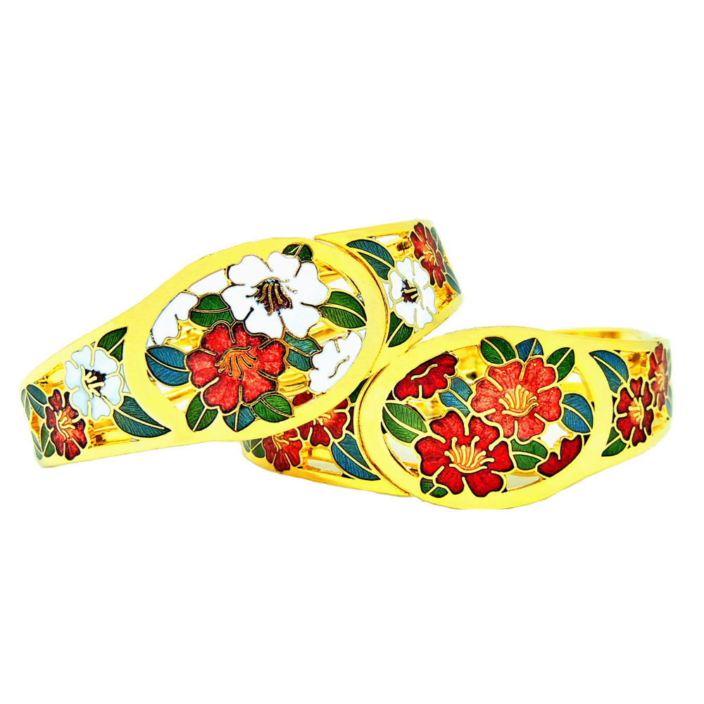 colorfast hard enamel cuff bracelet